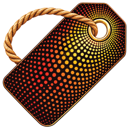 Cora Retail tag mark logo, light background